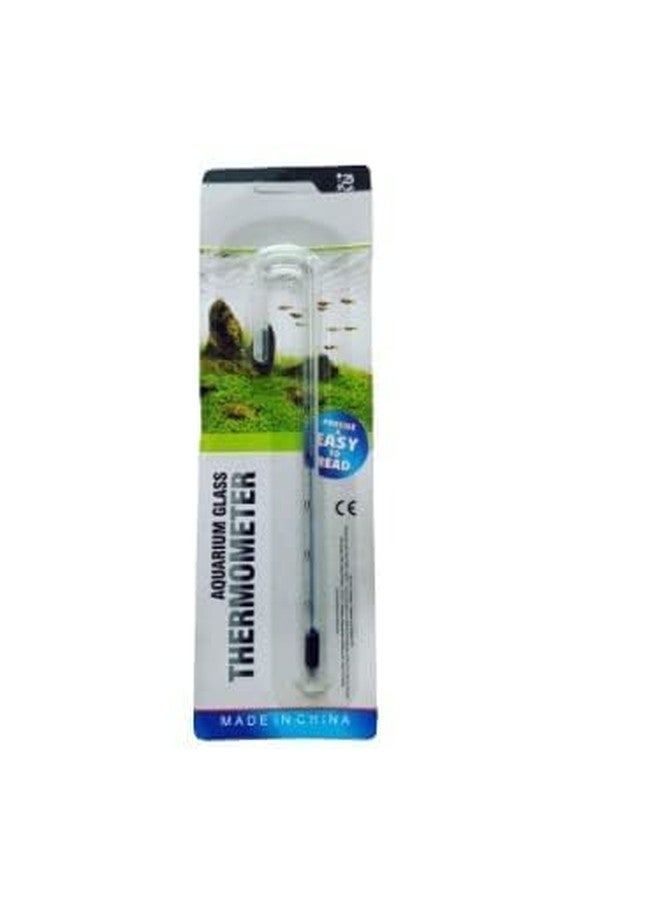 BLUTAILS Aquarium U Shape Hanging On Glass Submersible Thermometer With Hook Temperature Monitor 12mm Thickness